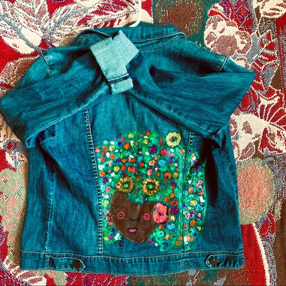 EMBODIED JACKET✨ One Of A Kind Reworked Denim Jacket! - Picture 1 of 7